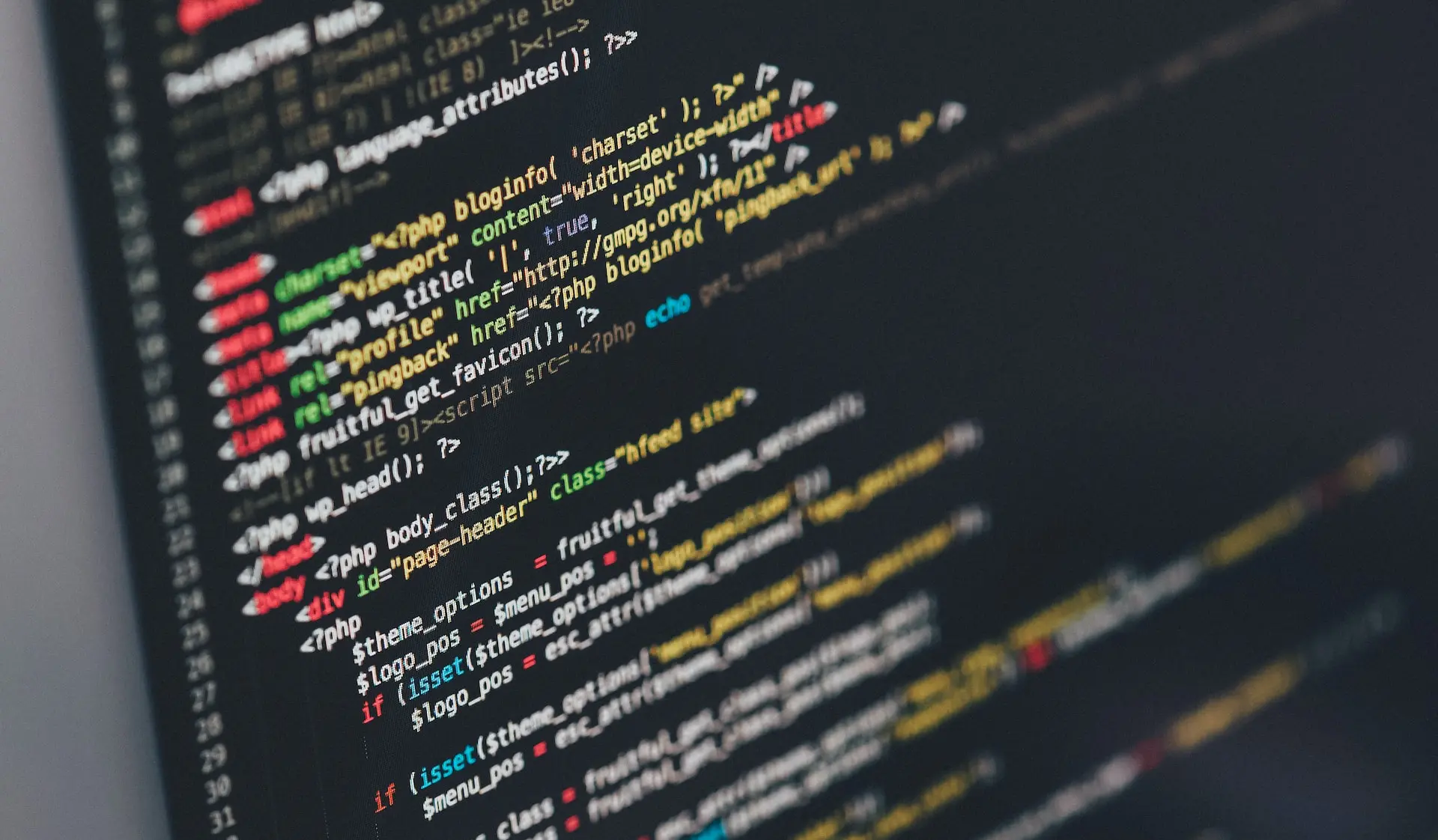 monitor showing Java programming